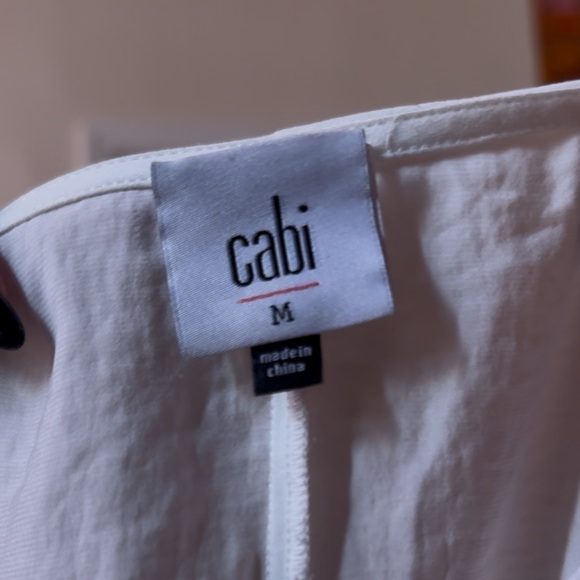 Cabi Seaside Top with white adjustable drawstring short sleeves size M - Picture 6 of 6